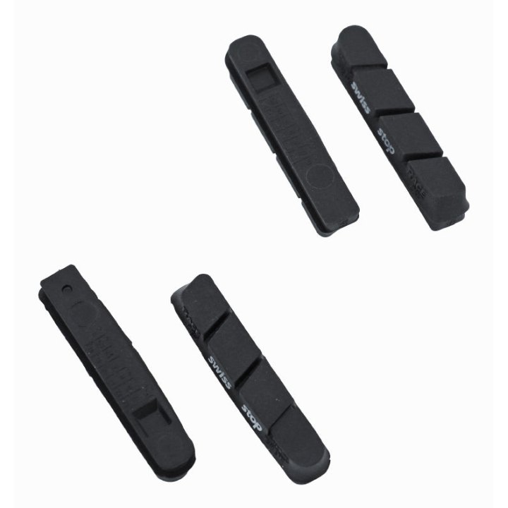 Patin De Frein Route Swissstop -Black Original Racepro Noir- Pour Campagnolo Jante Aluminium (2 Paires)