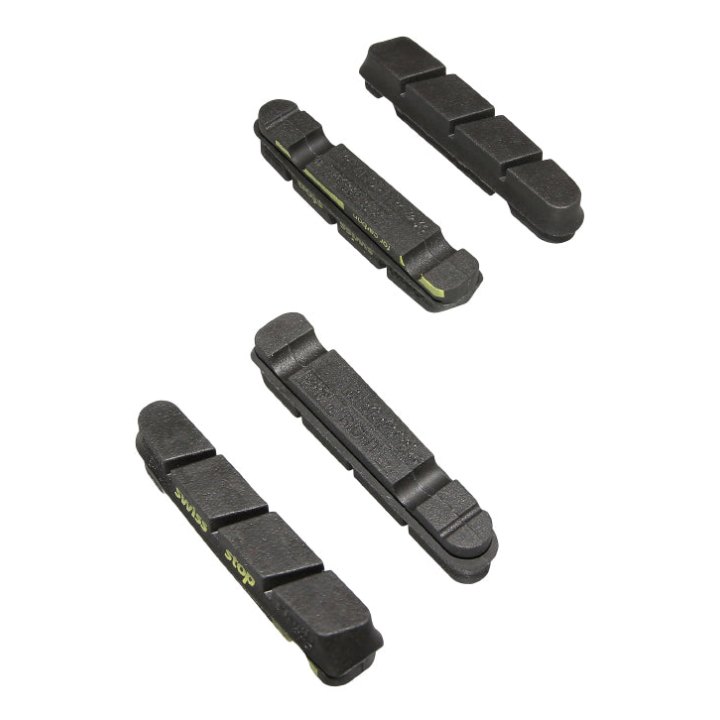 Patin De Frein Route Swissstop -Black Prince Flashpro- Pour Shimano-Sram Jante Carbone Gomme Noir -Freinage Progressif Et Monte Moins En Temperature En Utilisation Intensive (2 Paires)