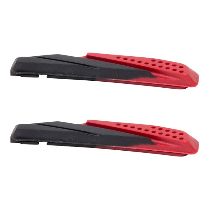 Patin De Frein VTT V-Brake Elvedes 72 mm Noir-Rouge (1 Paire Sur Carte)