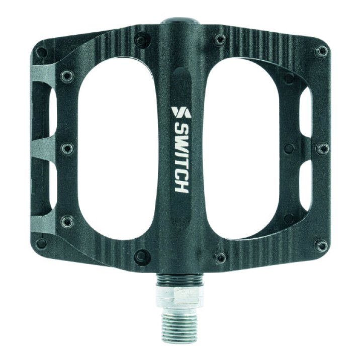Pédale VTT Plateforme Descente - BMX Switch Freeride Alu Cnc Noir Filetage 9-16 Avec Picots (Paire) 100X90 mm