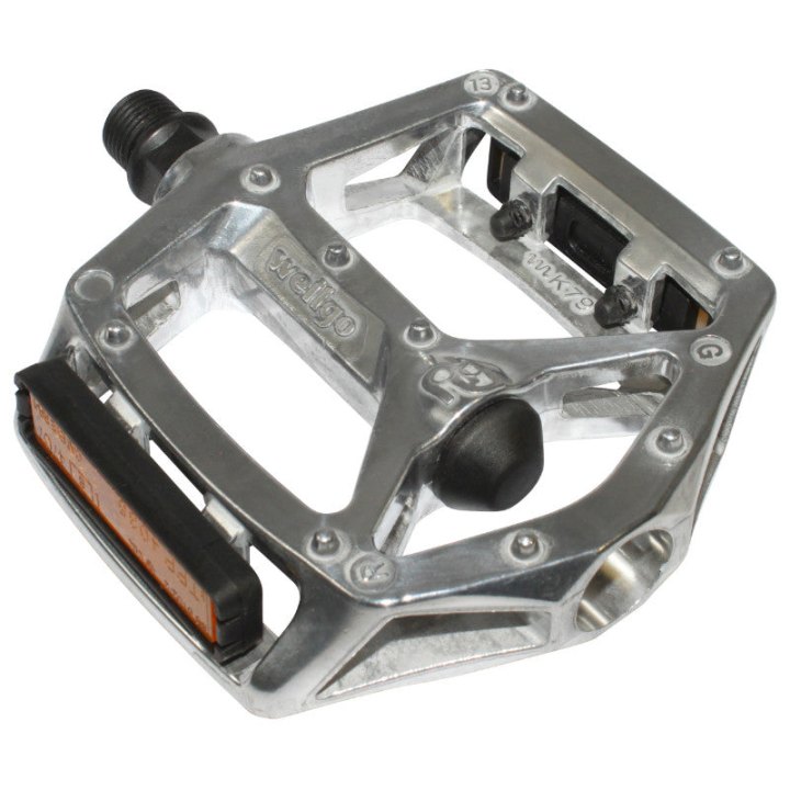 Pédale BMX Newton Alu Argent 9-16" Roulement Du (Paire Sur Carte)