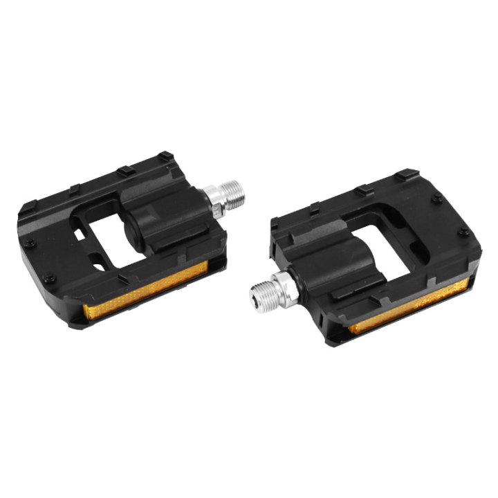 Pédale City Newton Pliante Full Alu Noir-Noir 9-16 Roulement Du (Paire Sur Carte)