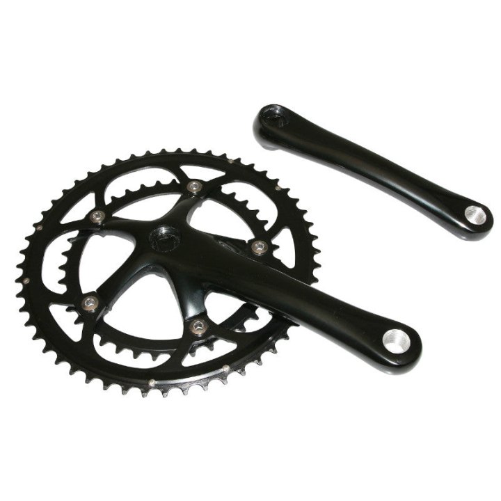 Pédalier Route 9-10V. Noir 172,5 mm 39-53 Diam.130 mm Pour Boîtier 110 mm
