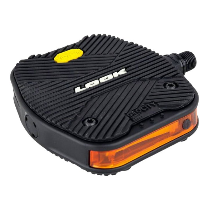 Pédale City Look Geovision Lumineuses 50 Lumen Rechargeable Usb Grip Vibram Noir (Paire)