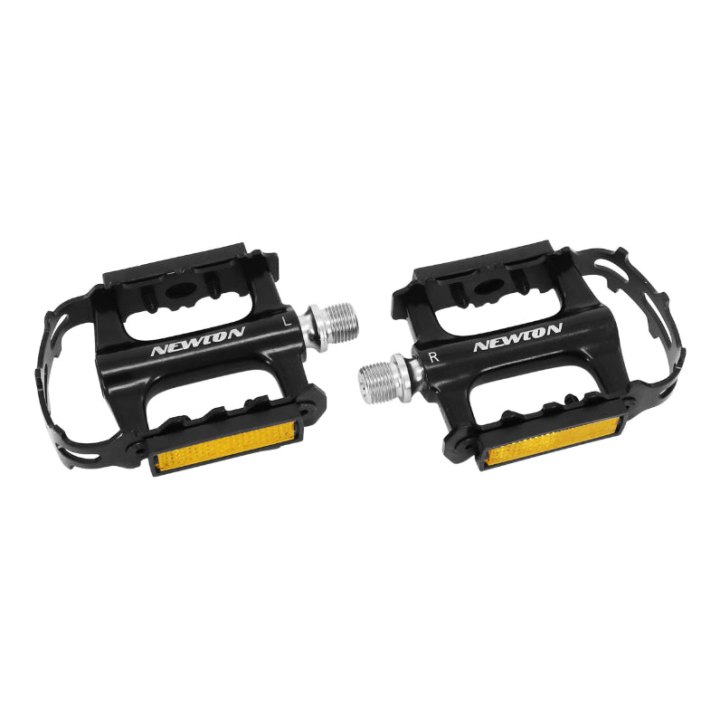 Pédale VTT Roulement Étanche Premium Newton Corps Alu Noir Cage Alu Noir 9-16" (Paire)