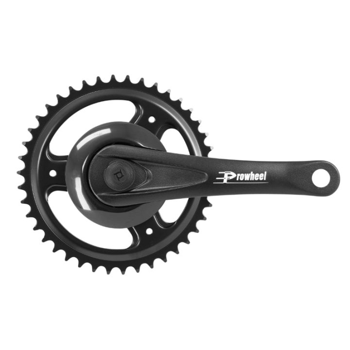 Pédalier City Manivelles Alu 170 mm Plateau 42D. (Disque Centrale 93 mm Plastique Noir) Chaîne 2.38 (3-32")