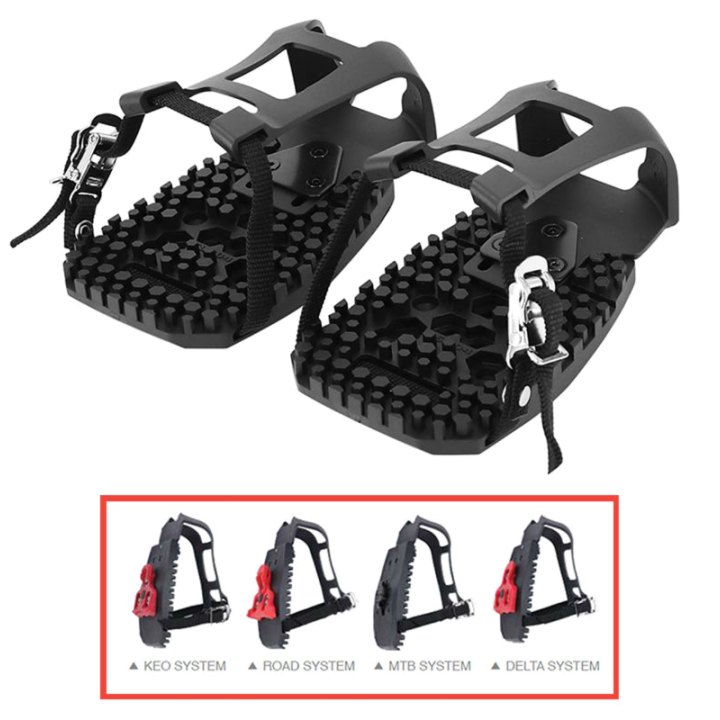 Pédale Route - VTT Résine Pour Adapter Sur Cales Look - Shimano Et Autres Pour Pedaler Sans Les Chaussures De Vélo (Paire)