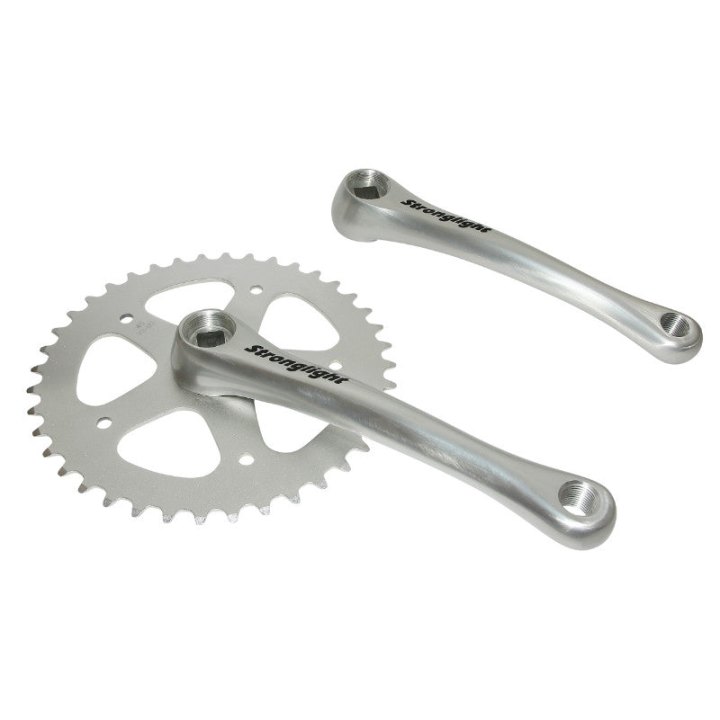 Pédalier City Stronglight Sl55 Alu Argent 170 mm 40D. Chaîne 2.38 (Axe Carré 115 mm)