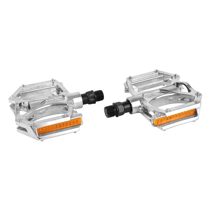 Pédale VTT - BMX Newton Alu Argent 9-16" Roulement Du (Paire)