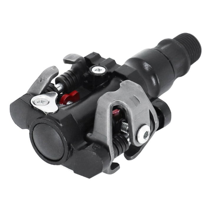 Pédale VTT Automatique Newton A Billes Type SPD Alu Noir Avec Cales (Paire)