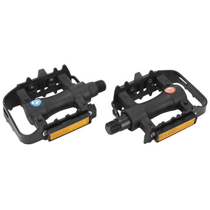 Pédale VTT Résine P2R Noir Cage Alu Noir 9-16" (Paire)