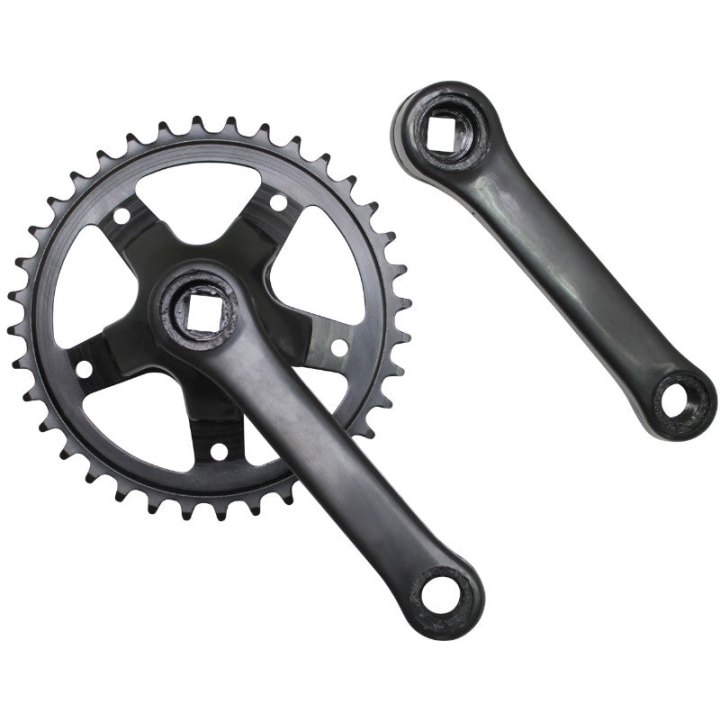 Pédalier City P2R Acier 127 mm Plateau 36D. (Boîtier 131 mm)