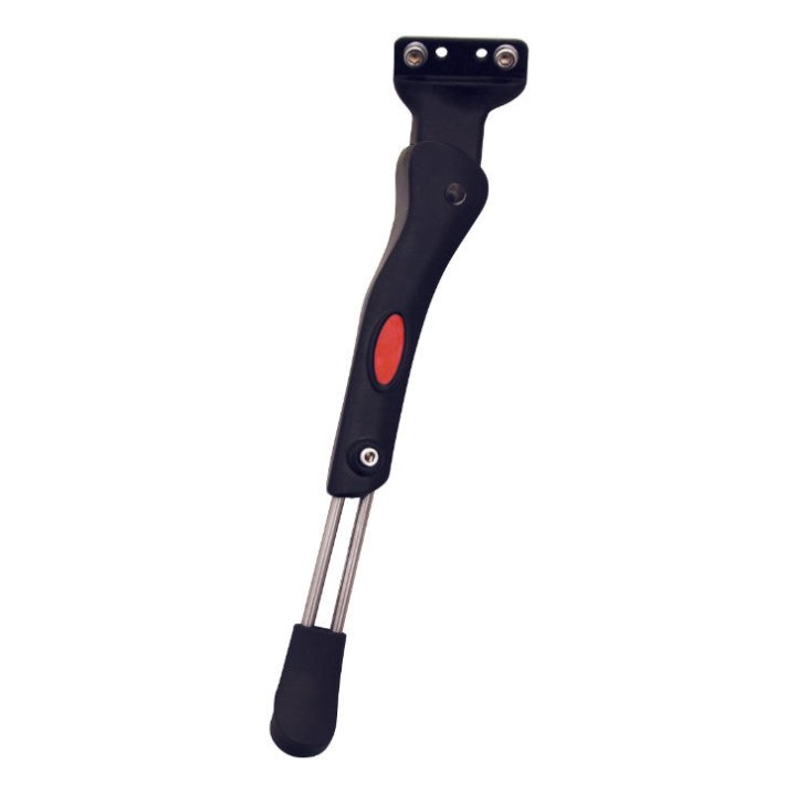 Béquille Vélo Laterale Arrière P2R 24-29'' Réglable Fixation 2 Vis Sur Base Pied Large (Entraxe 18-40 mm) (Compatible Leader Fox)