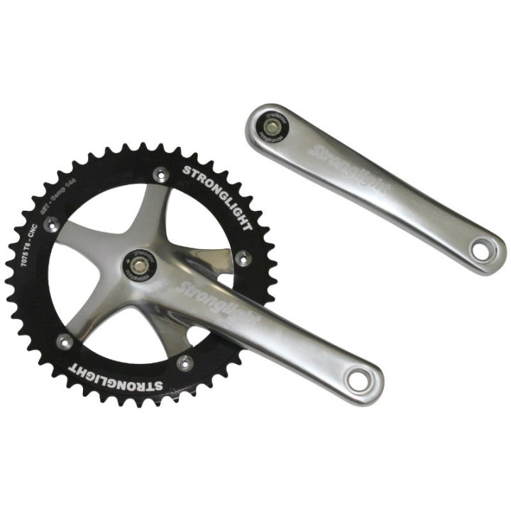 Pédalier Route Piste Stronglight Track 2000 Jis 170 mm Plateau 46D. 1''1-8 Noir (Axe Carré 107 mm) Plateau Diam 144