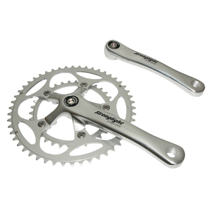 Pédalier Route Stronglight 9-10V. Impact Argent 172.5 mm 50-34 Compatible 8V. (Axe Carré 107 mm)