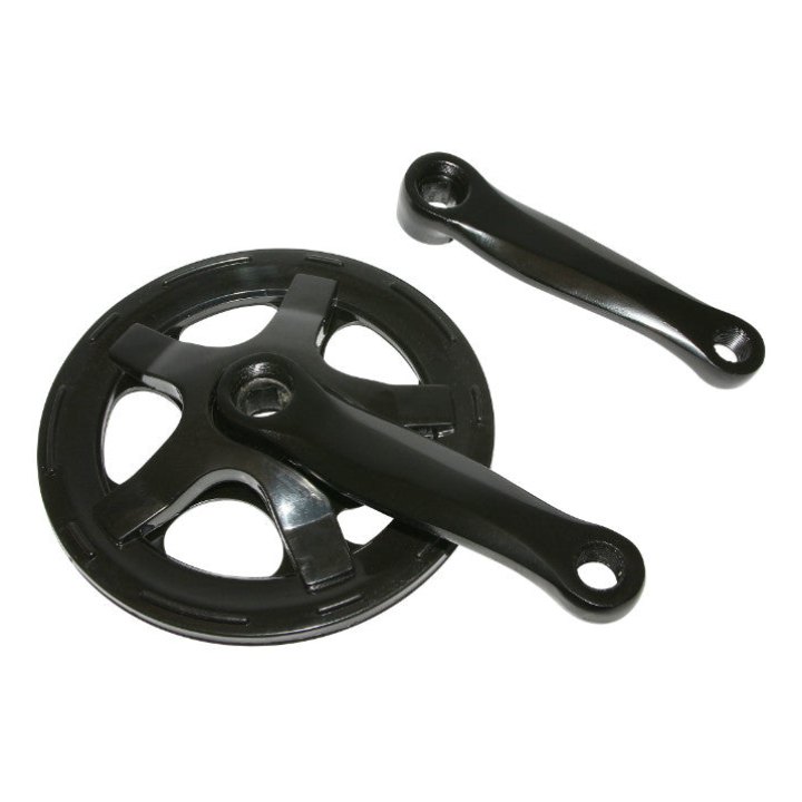 Pédalier VTT P2R 5-6 Acier Noir 127 mm Plateau 36D. Avec Protège Chaîne
