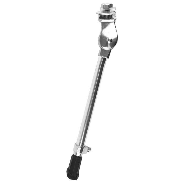 Béquille Vélo Laterale Avec Plaque Newton 20-28" Réglable Alu Argent