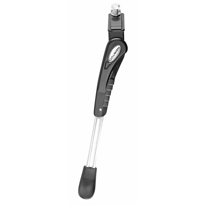 Béquille Vélo Laterale Avec Plaque Newton 26-28" Renforcé Réglable Alu Noir-Argent