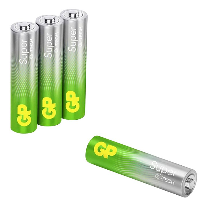 Pile Lr03 1.5V Gp Alcaline Super Aaa Technologie G-Tech +50% D'Energie En Plus (Vendu Par 4)