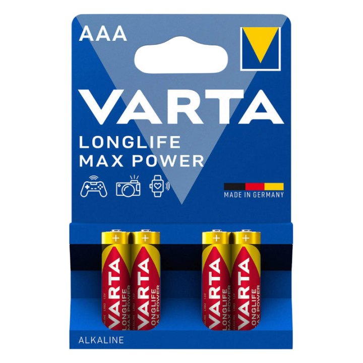Pile Lr03 1.5V Varta Alcaline Longlife Max Power Lr03 - Aaa (Vendu Par 4)