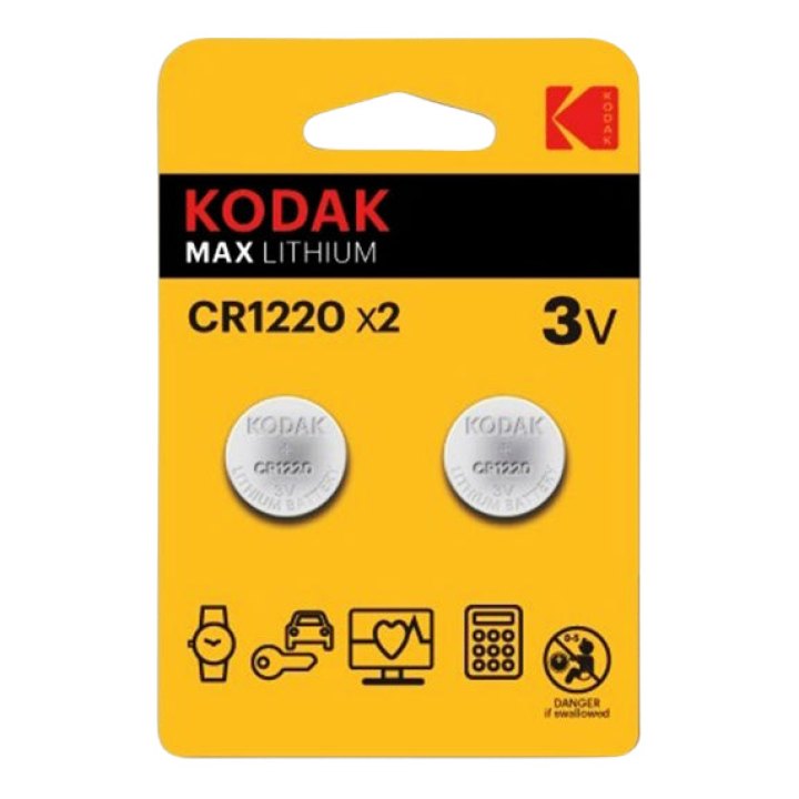 Pile Bouton Cr1220 Kodak Lithium 3V (Vendu Par 2)