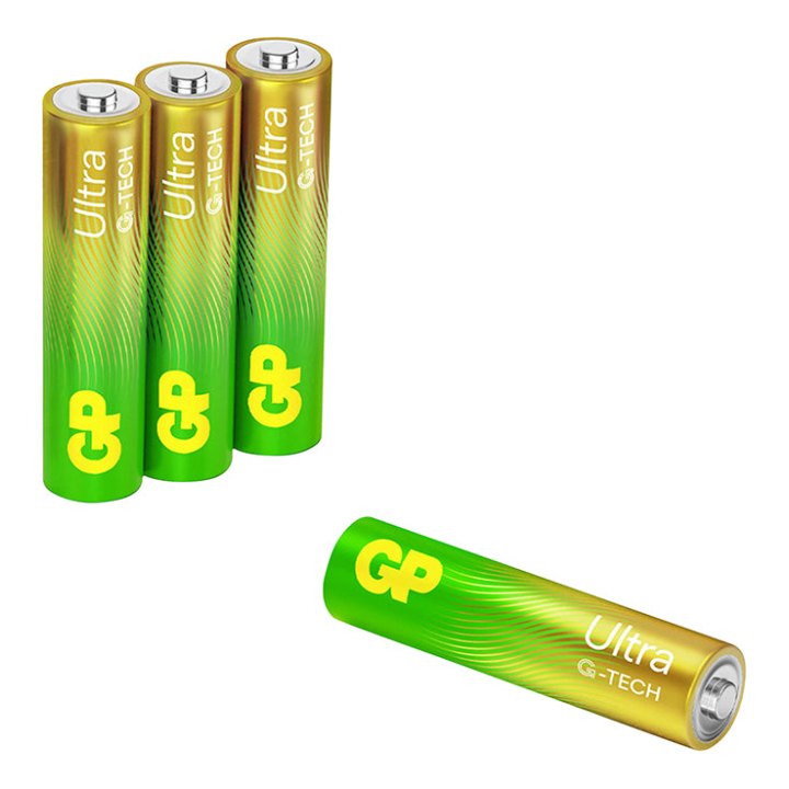 Pile Lr03 1.5V Gp Alcaline Ultra Aaa Technologie G-Tech +80% D'Energie En Plus (Vendu Par 4)