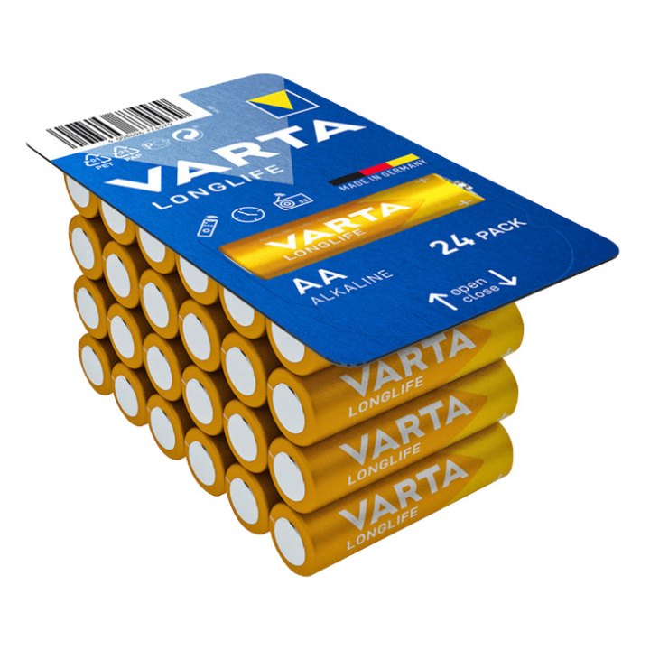 Pile Lr06 1.5V Varta Alcaline Longlife Aa Boite Refermable (Vendu Par 24)