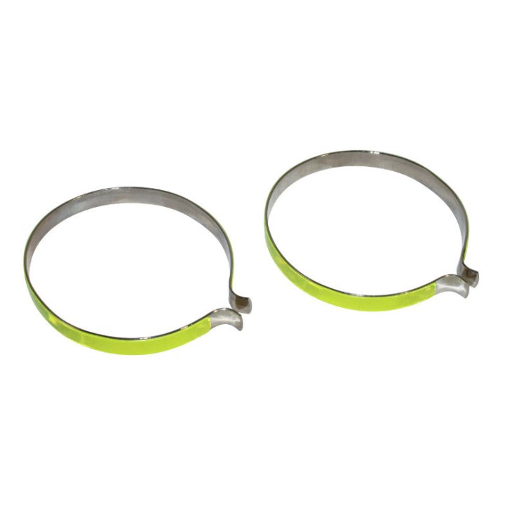 Pince Pantalon P2R Acier Chrome Avec Bande Reflechissante (Paire)