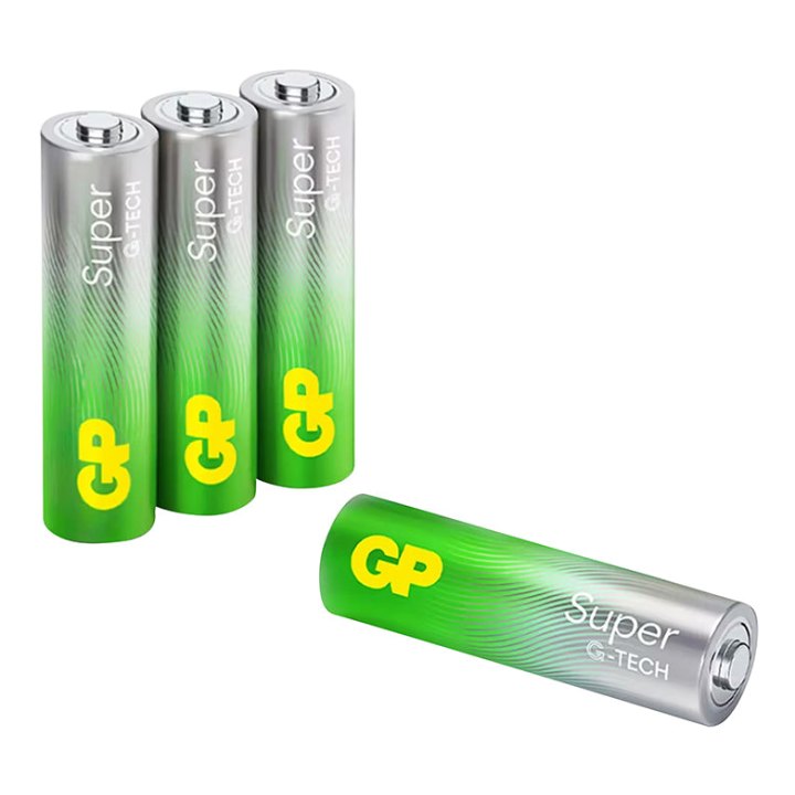 Pile Lr06 1.5V Gp Alcaline Super Aa Technologie G-Tech +50% D'Energie En Plus (Vendu Par 4)