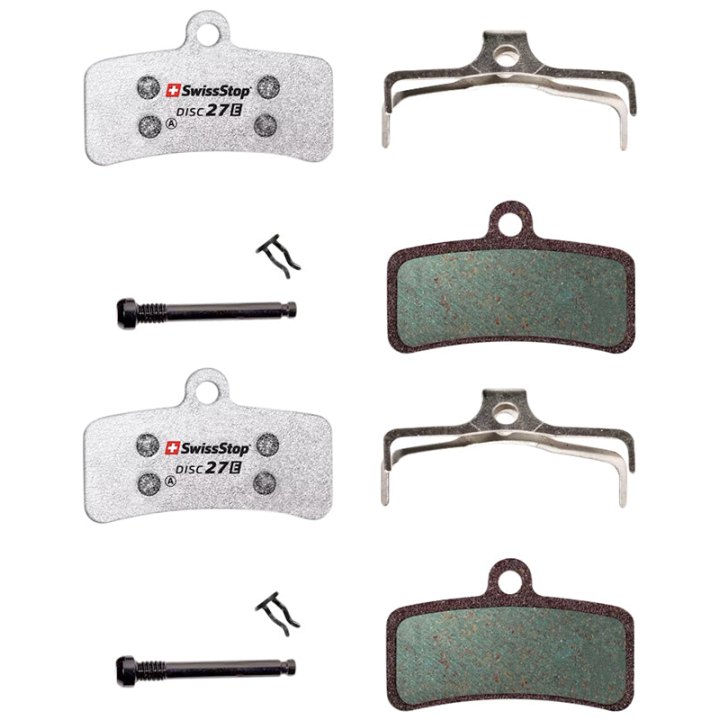 Plaquette De Frein VTT Shimano Xtr M9120 Xt M8120-M8020 Slx M7120 Saint M820-M640-810, Trp, Tektro (Swissstop Organic - Disc 27E - Pair & Fair)(2 Paires) - Compatible VAE Et Moto Électrique Sur-Ron