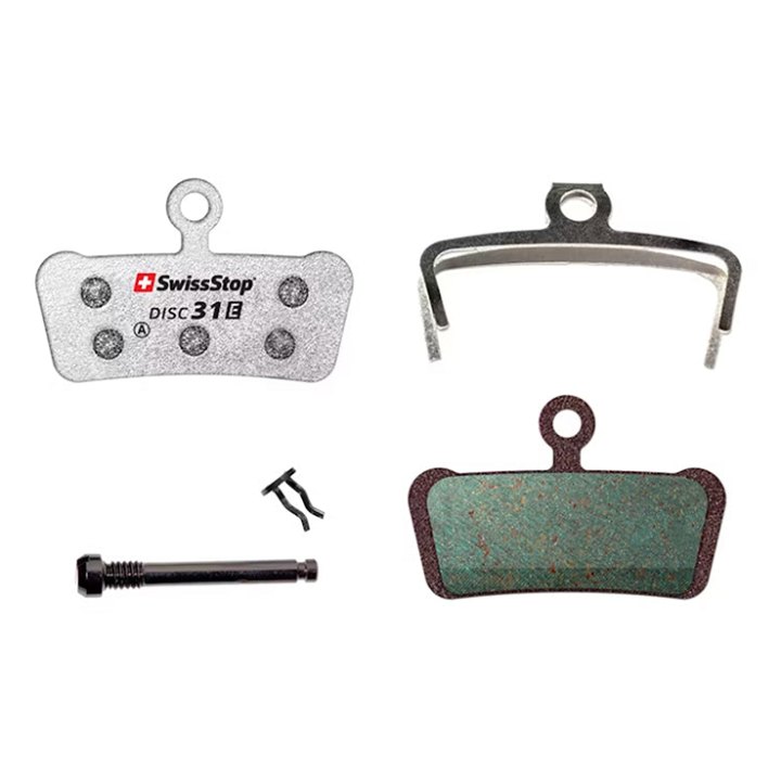 Plaquette De Frein VTT Avid Xo Trail, Elixir 9 Et Elixir 7 Trail, Sram G2 Ultimate Et Rsc, Guide Ultimate, Rsc, Rs, R, T (Swissstop Organic - Disc 31E)(Paire Sur Carte) - Compatible VAE