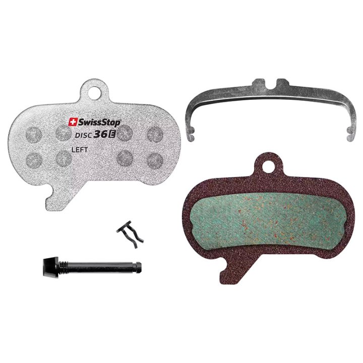 Plaquette De Frein VTT Sram Maven Ultimate, Silver, Bronze (Swissstop Organic - Disc 36E) (Paire Sur Carte) - Compatible VAE