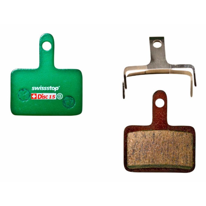 Plaquette De Frein VTT Shimano Deore M515,M486,M485,M575,M395 (Swissstop Organic - Disc 15C) (Paire Sur Carte) - Compatible VAE (Offre Spéciale)