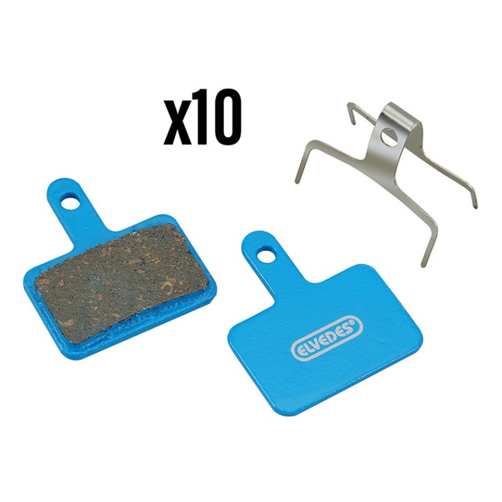 Plaquette De Frein VTT Shimano Deore M525-M515-M475-C501-C601-T615-T675, Acera M3050, Alivio M395-M446-4050, Altus M315-M365-M375, Mt200-400-410-500-Ur-300 (Elvedes Soft Organic) (Box 10 Paires)