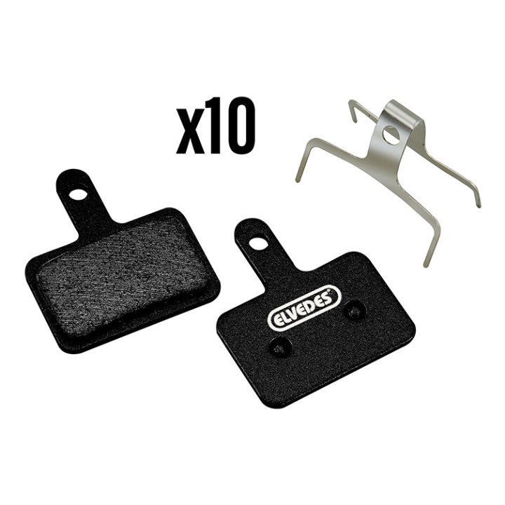 Plaquette De Frein VTT Shimano Deore M525-M515-M475-C501-C601-T615-T675, Acera M3050, Alivio M395-M446-4050, Altus,Mt200-400-410-500-Ur-300 (Elvedes Medium - Semi-Métal) (Box De 10 Paires)