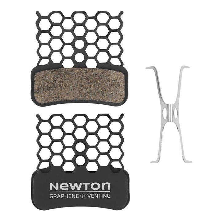Plaquette De Frein VTT Shimano Saint (Newton Graphene Organic Avec Ailette Refroidisseur) (Paire Sur Carte)