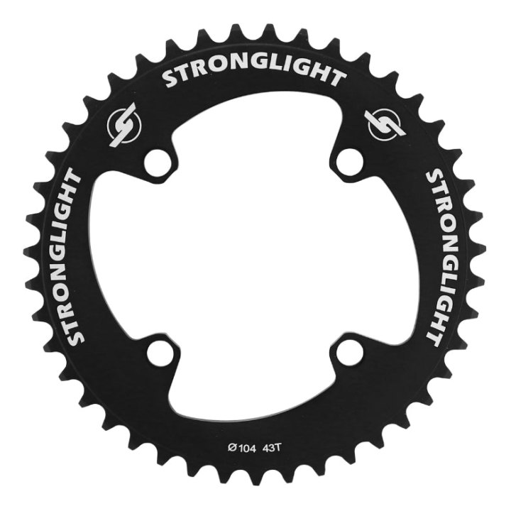 Plateau BMX 4 branches Ø 104 Stronglight 43 dents Mono Noir (Pour Chaîne 1-2 X 3-32)