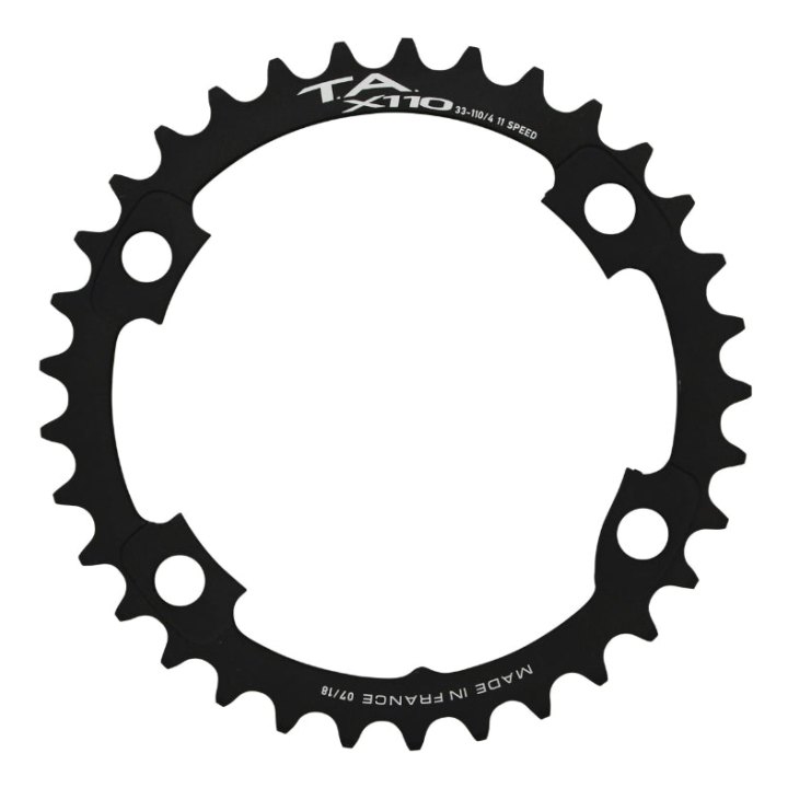 Plateau Route 4 branches Ø 110 Pour Shimano Ultegra R8000 - 6800 Ta X110 33 dents Intérieur Compatible Tiagra 4700-105 5800+R7000-Dura Ace 9000+9100 Noir 11V.