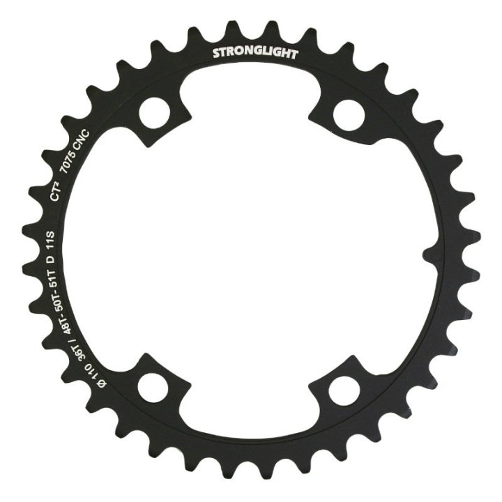 Plateau Route 4 branches Ø 110 Pour Shimano Ultegra R8000 - R8050 Stronglight 36 dents Intérieur Noir Ct2 11V. (Pour Plateau 48 Et 51 dents)