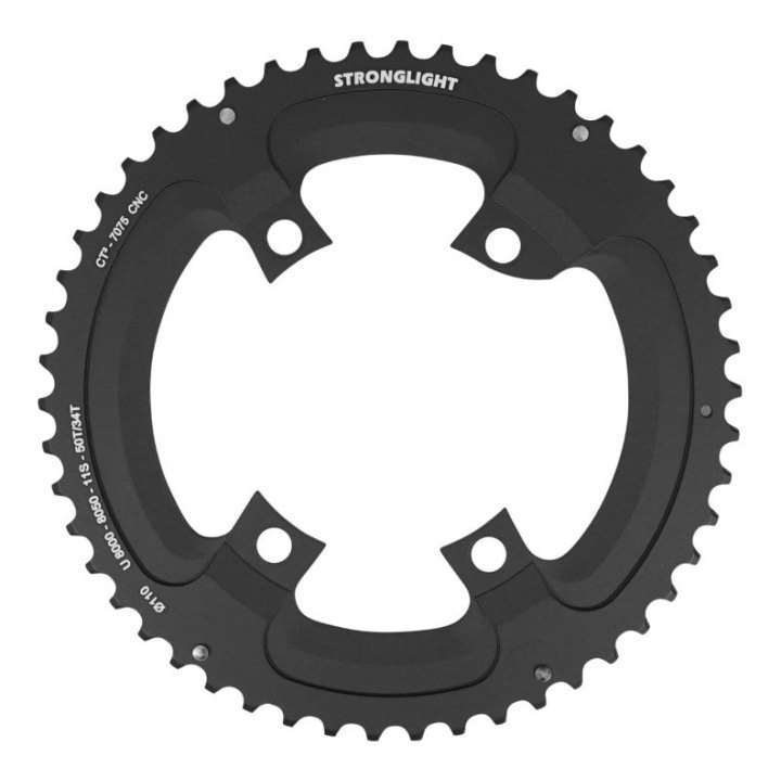 Plateau Route 4 branches Ø 110 Pour Shimano Ultegra R8000 - R8050 Stronglight 50 dents Extérieur Noir Ct2 11V. (Pour Plateau 34 dents)