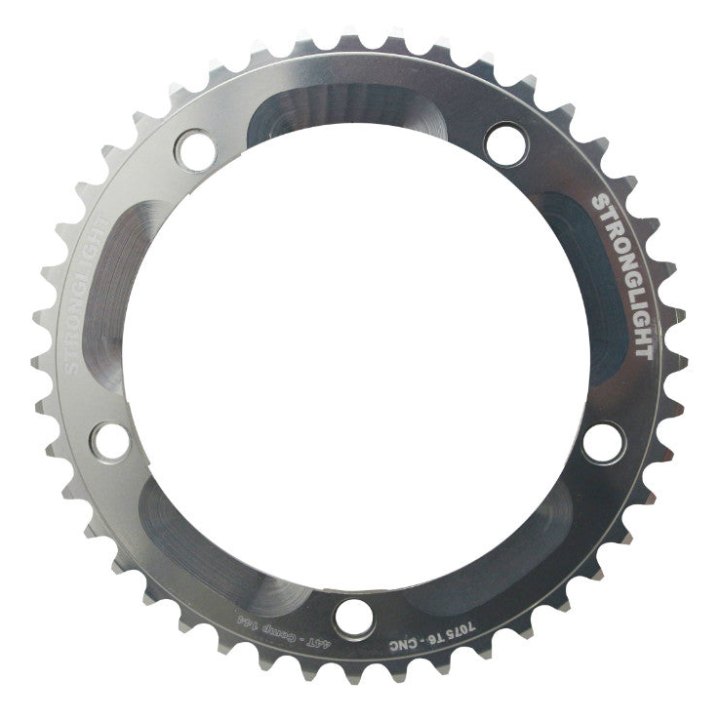 Plateau Piste 5 branches Ø 144 Stronglight 44 dents Argent Alu 7075 Pour Chaîne 3.17 mm (1"1-8)
