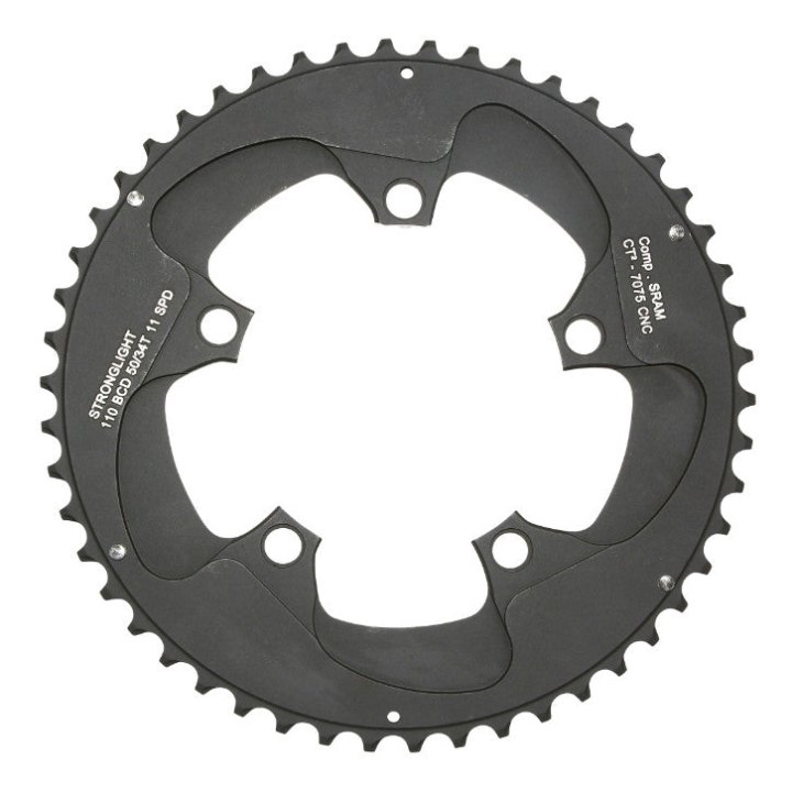 Plateau Route 5 branches Ø 110 Stronglight Ct2 Sram 50 dents Extérieur Noir Pour Red-Force-Rival 11V. (Pour Intérieur 34 dents)