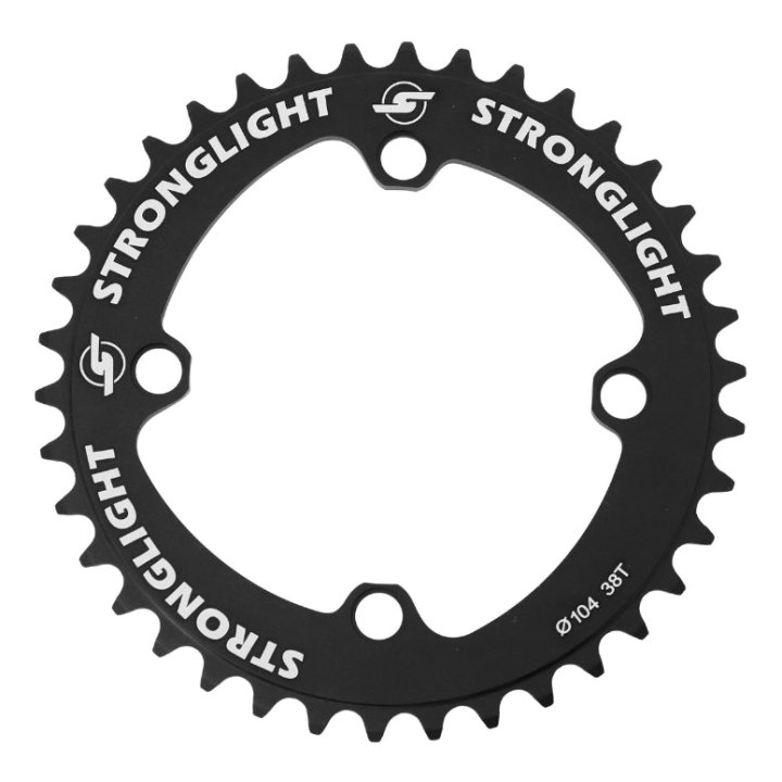 Plateau BMX 4 branches Ø 104 Stronglight 38 dents Mono Noir (Pour Chaîne 1-2 X 3-32)