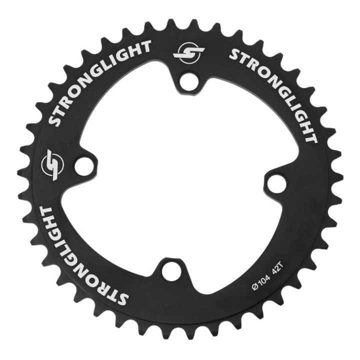 Plateau BMX 4 branches Ø 104 Stronglight 42 dents Mono Noir (Pour Chaîne 1-2 X 3-32)