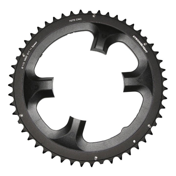Plateau Route 4 branches Ø 110 Pour Shimano 105 5800 Stronglight 51 dents Extérieur Noir 11V.