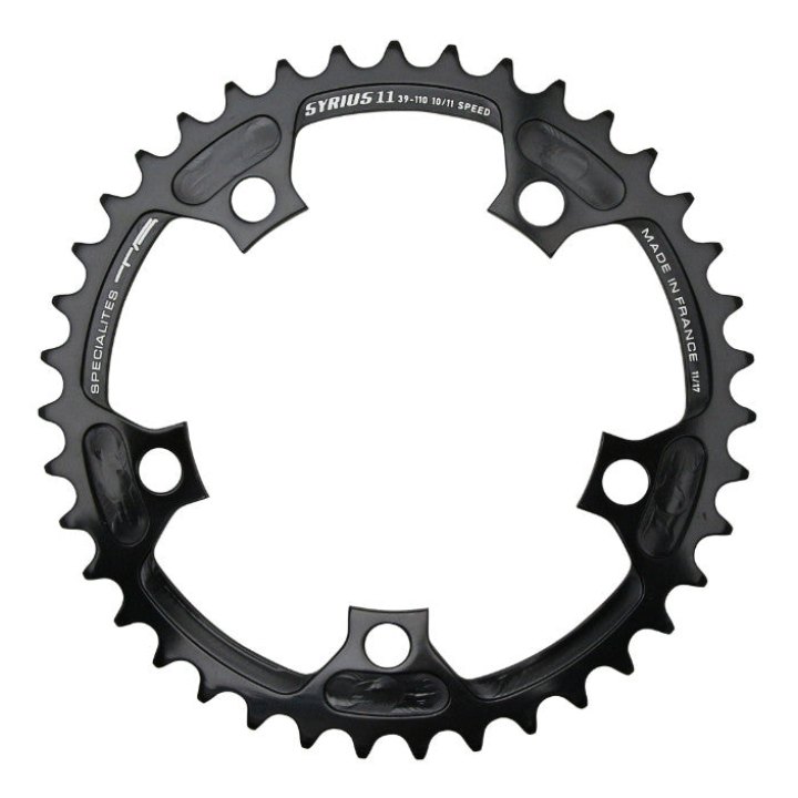 Plateau Route 5 branches Ø 110 Ta Syrius 36 dents Intérieur Noir Alu 7075 Type Shimano 10-11V.