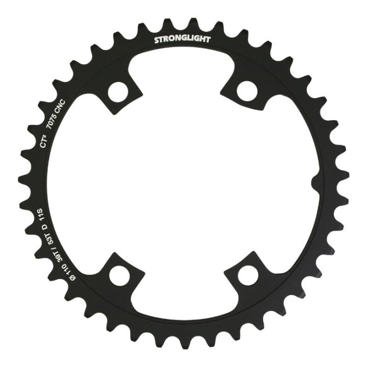 Plateau Route 4 branches Ø 110 Pour Shimano Ultegra R8000 - R8050 Stronglight 39 dents Intérieur Noir Ct2 11V. (Pour Plateau 53 dents)