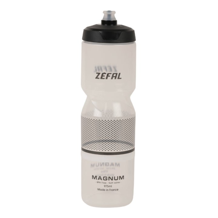 Bidon Zefal Magnum 1L Translucide Fume Tetine Soft-Cap (Vissable) (Se Monte Sur Tous Les Porte-Bidons)