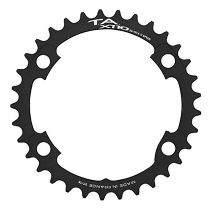 Plateau Route 4 branches Ø 110 Pour Shimano Ultegra R8000 - 6800 Ta X110 44 dents Intérieur Compatible Tiagra 4700-105 5800+R7000-Dura Ace 9000+9100 Noir 11V.