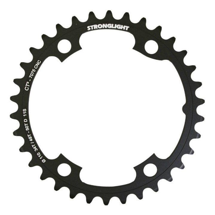 Plateau Route 4 branches Ø 110 Pour Shimano Ultegra R8000 - R8050 Stronglight 34 dents Intérieur Noir Ct2 11V. (Pour Plateau 49 Et 50 dents)